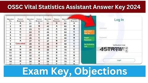 OSSC Vital Statistics Assistant Answer Key 2024 | Exam Key, Objections