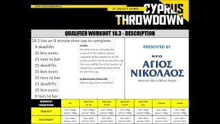 Cyprus Throwdown Qualifier Workout 18.3