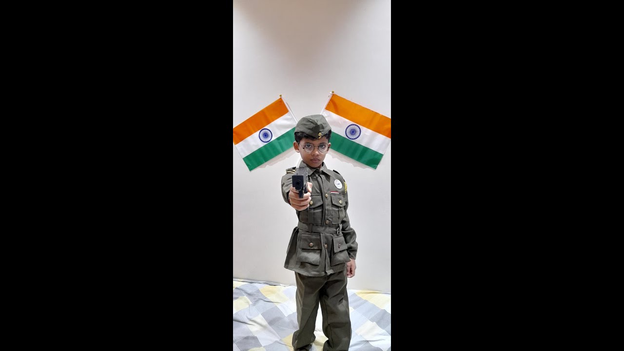 Subhash Chandra Bose fancy dress and role play by Tanay YouTube