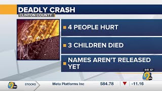 Three children dead, four other people injured in Highway 30 crash in Clinton County