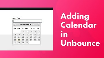 How to add calendar in Unbounce to select dates