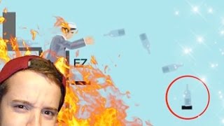 SUPERANDO EL RETO DE LA BOTELLA EN HAPPY WHEELS - Fernanfloo Challenge