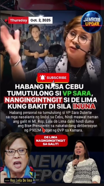 DE LIMA NAGNGINGITNGIT SA GALIT! BINANATAN SI SARA SA HINDI PAGDALO SA BUDGET HEARING #youtubeshort