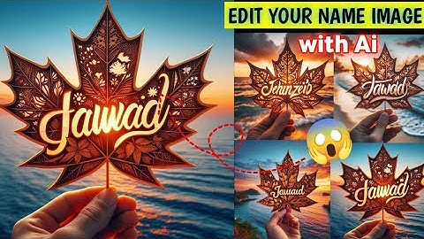 Creat a Dry leaf  typography art ||  microsoft bing image creator || How to create 3D image with AI