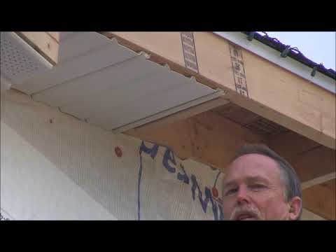 How to install solid vinyl soffit in the gable end