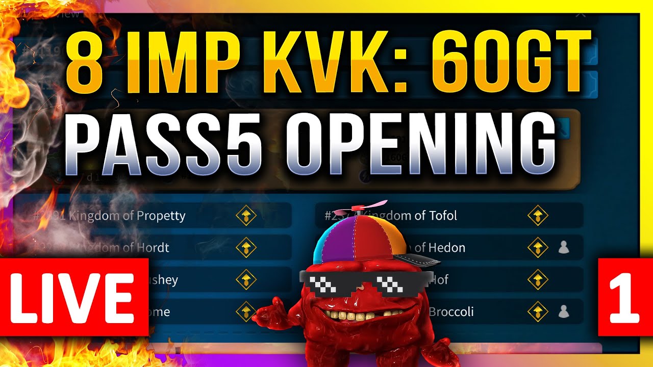 8 IMP KVK: 60GT vs OneV! - Pass5 Opening 🔥🔥🔥 LIVE! 🔴 