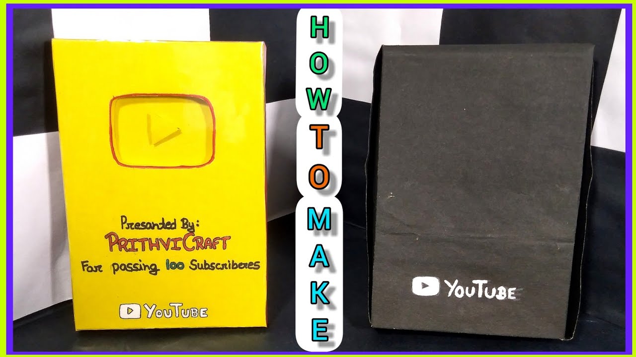 DIY Play Button || How To Make Yellow Play Button || Play Button ...