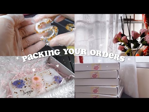 STUDIO VLOG 02 📦 packing orders for our shop: shopee and instagram resin art orders // philippines