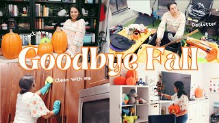 Goodbye Fall Decor 🍁 | Declutter, Pack Away &amp; Kitchen Clean With Me