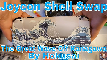 Nintendo Switch Joycon Shell Swap - The Great Wave off Kanagawa - Hokusai