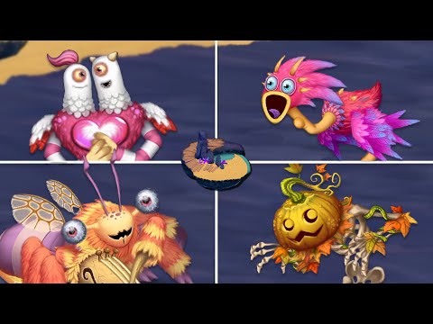 Wanderer Island Wave 4 - All Monster Sounds & Animations (my Singing Monsters: Dawn Of Fire)