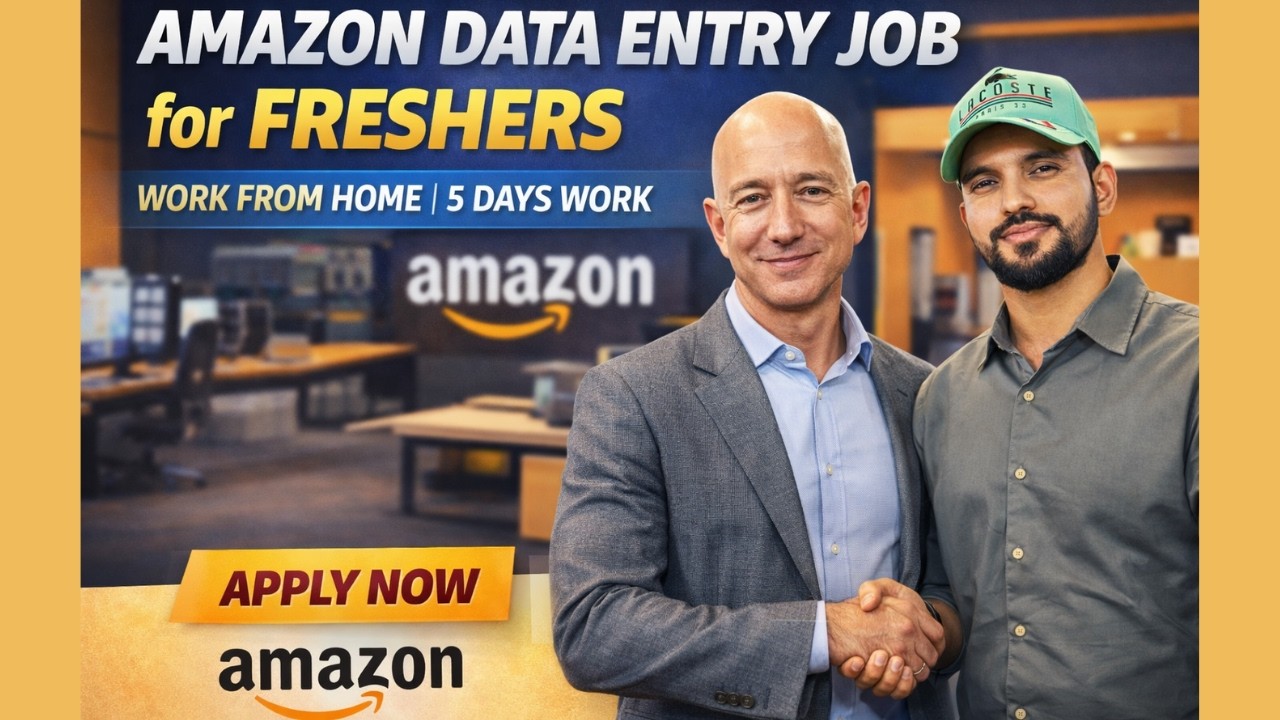 AMAZON DATA ENTRY JOB 🔥 | WORK FROM HOME | FRESHERS APPLY NOW - YouTube