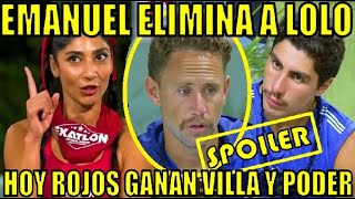 Ultima Hora Exatlon Estados Unidos, Hoy Ganan Los Rojos La Villa Y Poder, Emanuel Elimina A Lorenzo