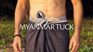 How to tie Longyi, Sarong, Sarung, Malong (Myanmar tuck method)