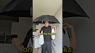 He Turned An Umbrella Into A Hands Free Grocery Carrier #shorts
