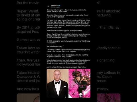 Video Channing Tatum might be the most unluckiest actor in the Marvel History to play Gambit.