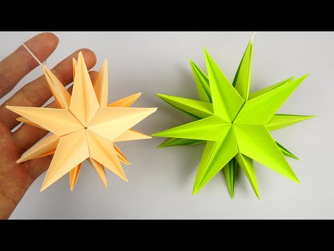 おりがみでクリスマスとお正月　AP クリスマス 折り紙】折り紙 星 簡単 ☆ Origami Christmas Star