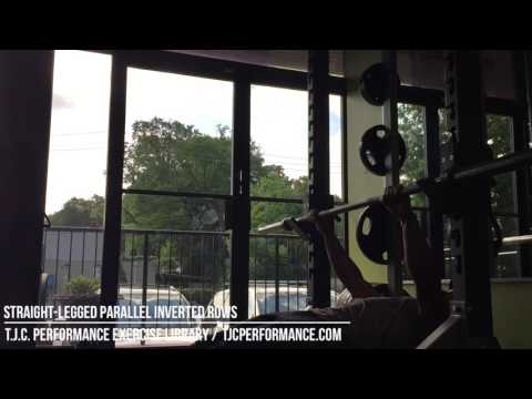 Straight-Leg Parallel Inverted Rows: T.J.C. Performance Exercise Library