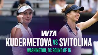 Polina Kudermetova vs. Elina Svitolina | 2026 Washington, DC Round of 16 | WTA Match Highlights