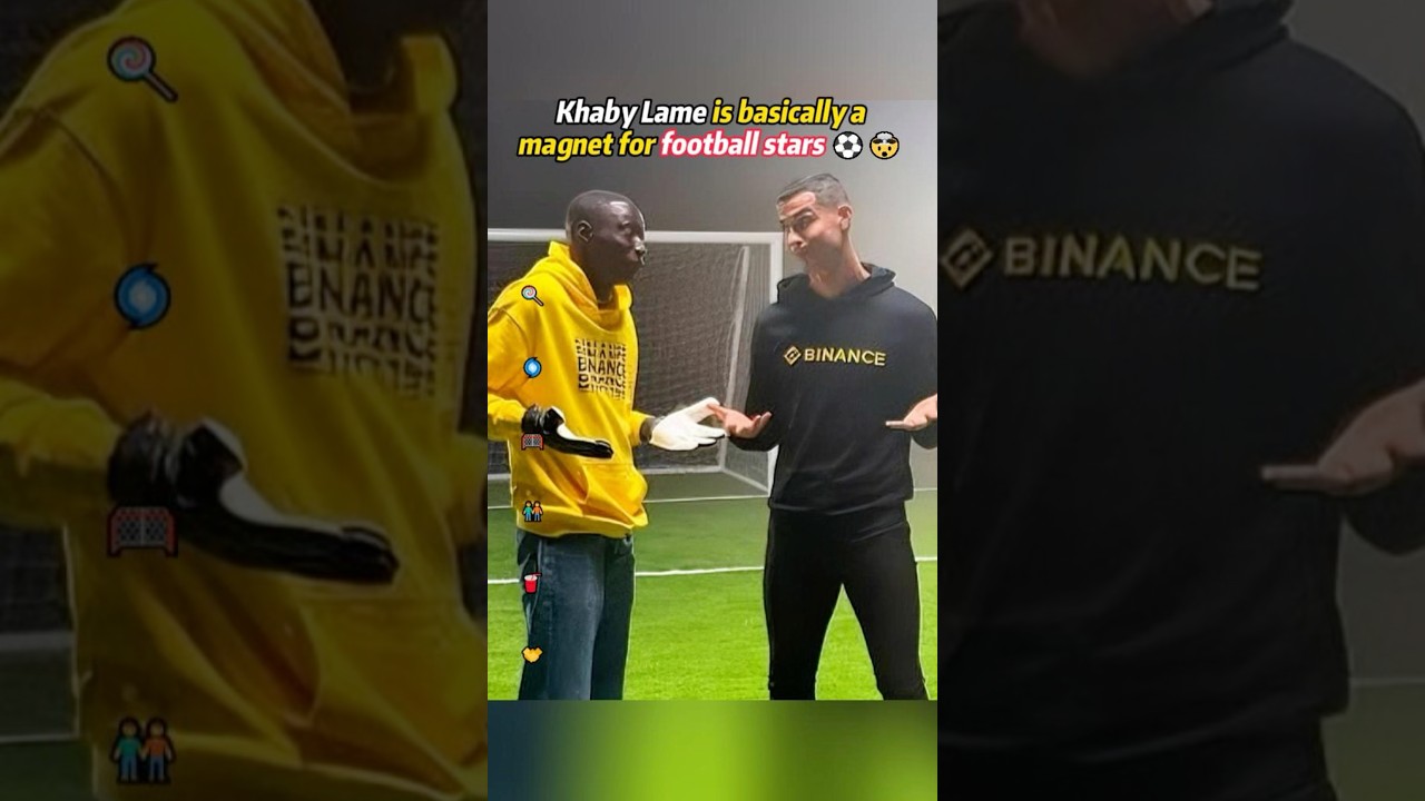 Khaby Lame is basically a magnet for football stars ⚽🤯 #KhabyLame#LeoMessi#WorldCup#funny#shorts