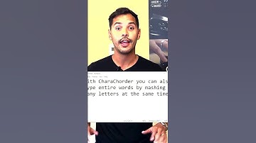 Type individual characters like a keyboard or press all the letters in a chord #charachorder