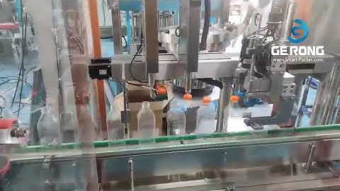 Automatic robot hand cap feeding plastic bottle capping machine bottle capping line