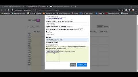 Sistema de reservación de canchas sintéticas en PHP Y JavaScript