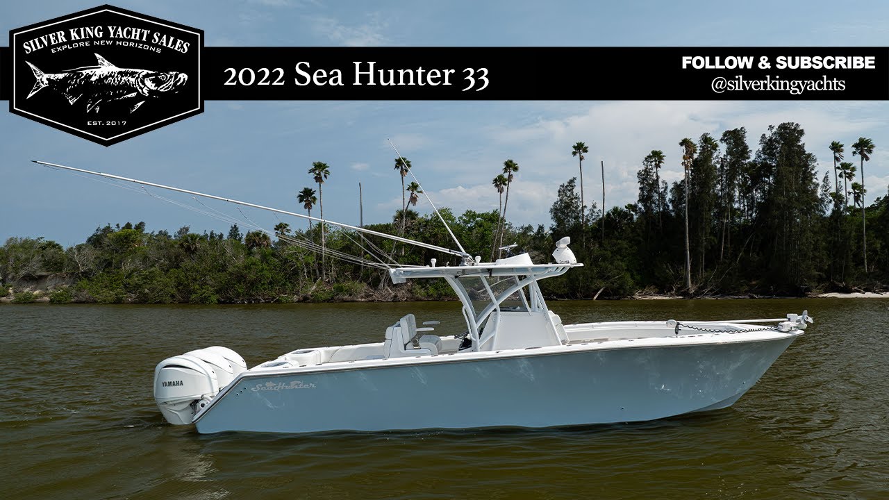 2022 SeaHunter 33 New Smyrna Beach l Triple Yamaha 300s - YouTube