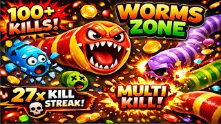 Worms Zone म खन-खरब Record Breaking Kills