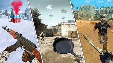 Fry-Pan,Knife & Sniper Shooting Game🔥FPS Army Commando Secret Mission|Dust Town & City Of Sin|Gamer.