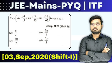 JEE Mains 2020 PYQ [03,Sep,2020(Shift-I)] | find the value | Jee Mains PYQ 2020