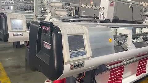 OPEK Collar flat knitting machine.Double carriage single system.Whatsapp:+86-13221592225