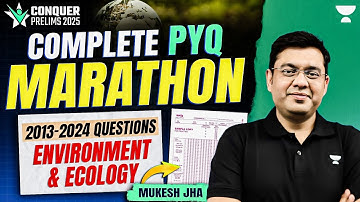 [Environment & Ecology] Complete PYQs Marathon | Conquer Prelims 2025 | Must-Watch for UPSC Prelims!