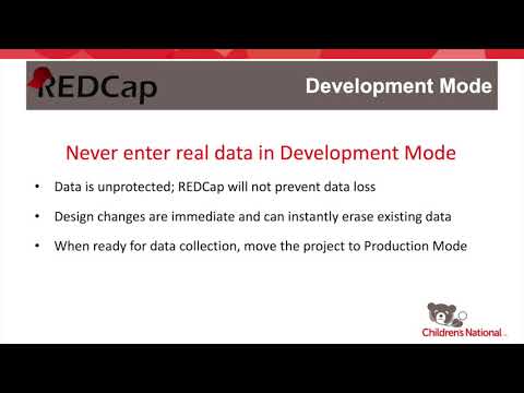 REDCap 101 Part 8. Data Management Tips, Moving to Production, Wrap Up