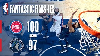 Pistons vs Timberwolves - Best Plays From the 4th Quarter | November 19, 2017