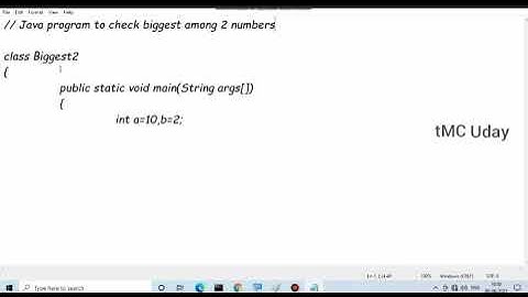 2.1.3 biggest among 2 numbers java program in TELUGU | if else tutorial link in description