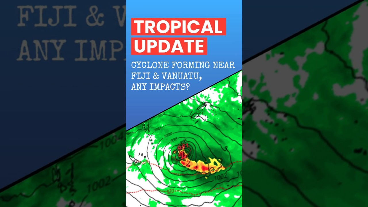 Cyclone Formation Near Fiji & Vanuatu, Strong Winds & Rain... #weather #weatherupdate #cyclone