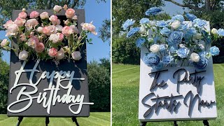 DIY - Floral Box Welcome Sign