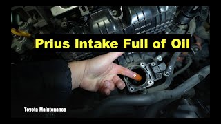 Toyota Prius Engine Intake Full of Oil