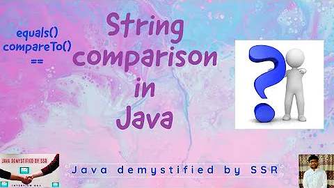 Explain String comparison in Java.