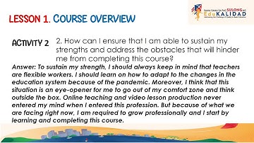 LDM 2 Module 1 Sample Answers for Study Notebook Compilation