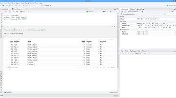 How to Construct a Relative Frequency Table in R. [HD]