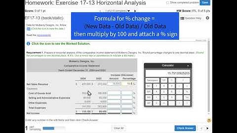 Exercise 17-13 Horizontal Analysis, 13th Edition