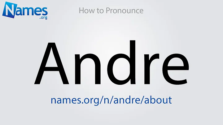 How do you pronounce Andre? (2023)
