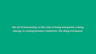 what is the meaning of interposition