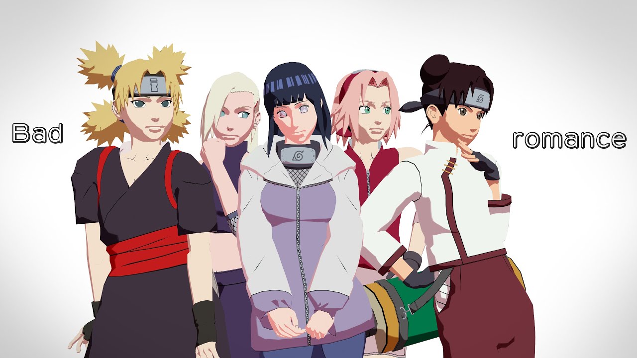 【NARUTO MMD】Bad romance - TEMARI*INO*HINATA*SAKURA*TENTEN (60fps,2K)