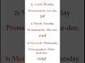 Learn French Weekdays Fast! 🇫🇷 Pronunciation + Meaning #french #english #punjabi #shorts