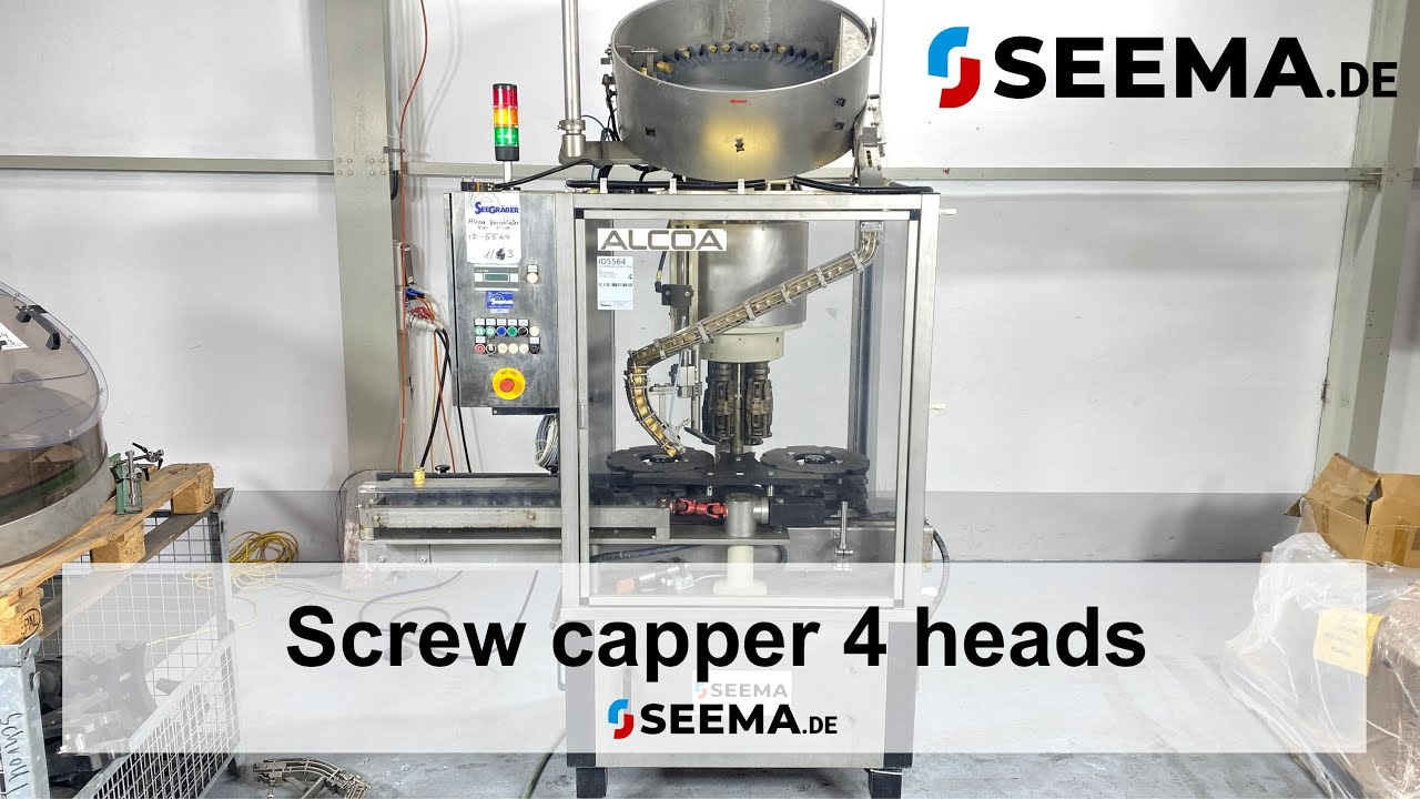 Set Screw Capper Screw capper 4 heads - YouTube