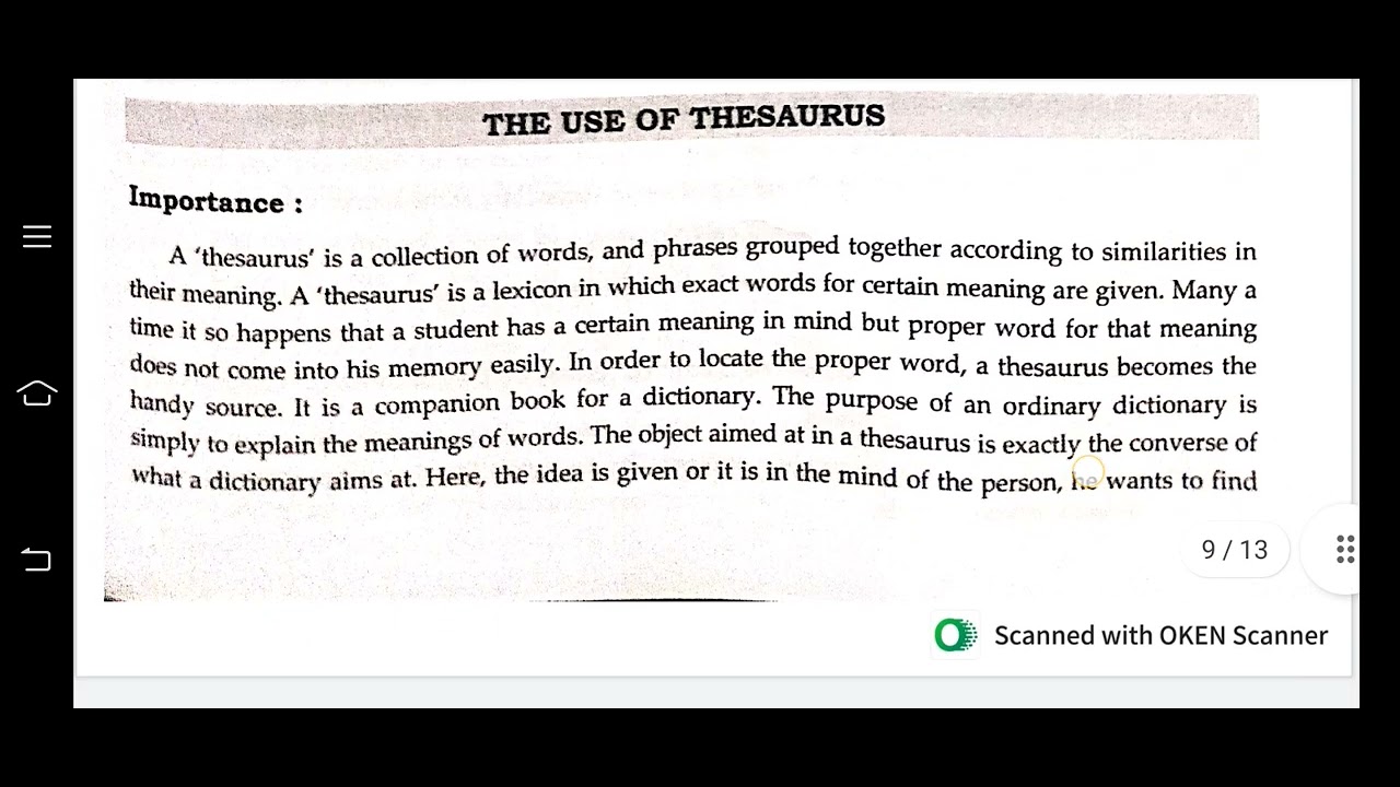 The Use of Thesaurus // Teaching of English - YouTube