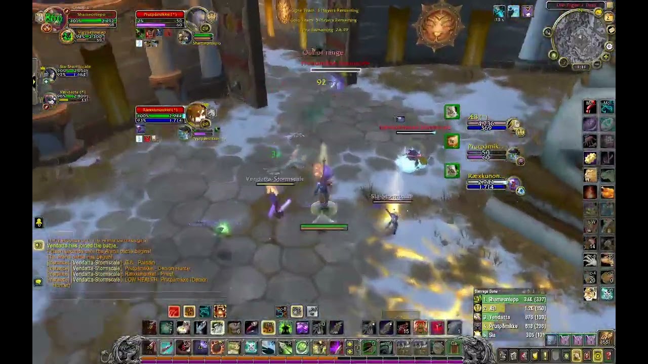 Lvl 20 twink, survival hunter my first 3v3 arena skirmish, shadowlands